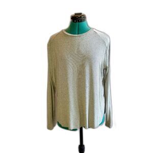 Halogen long-sleeve split side knit top size XL